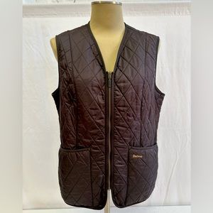 Barbour Women's Fleece Betty Liner Gilet Quilted Vest Chocolate Brown Size US 14